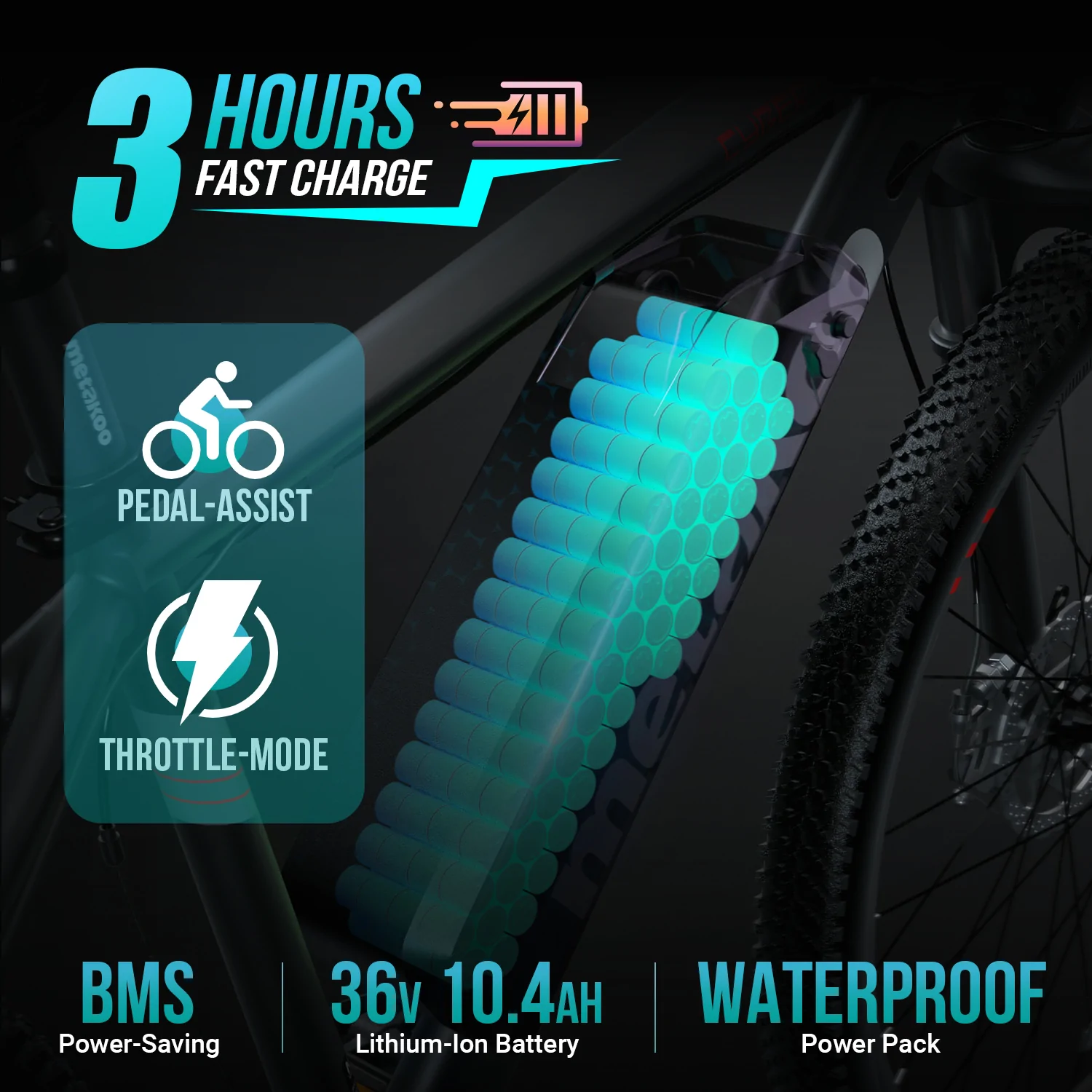 26inch Mountain 36V10.4AH 350W Ebike